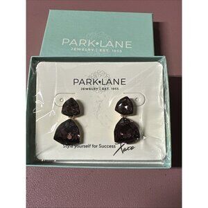 Park Lane Wineberry Earrings 1 1/4” Long Deep Purple